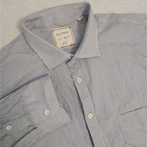 Billy Reid Slim Cut Men's Long Sleeve Button Up XL Blue White Check